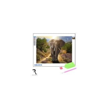 Image 1 of Rila Crafts Диамантена мозайка - гоблен Rila Crafts, 30х40см, Слон (R1-12H)