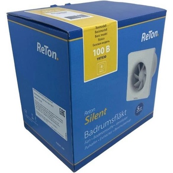 ReTon Вентилатор Silent HT ф100мм, цвят Бял, 83м3/ч, 5.2W, 25dB, сензор за влага и клапа - V197532 (V197532)