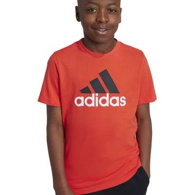 adidas Essentials Two-color Big Logo Cotton T-shirt červená