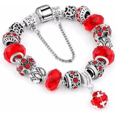Silver Star Dámsky náramok red/silver/V 18