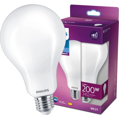 Philips LED žiarovka 1x23W E27 3452lm 6500K studené denné svetlo, matná biela, EyeComfort