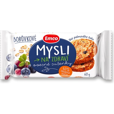 Emco - cereální sušenky - borůvkové, 60 g