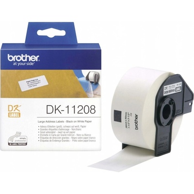 Brother 38mm x 90mm, bílá, 400 etiket, DK11208 – Zboží Mobilmania