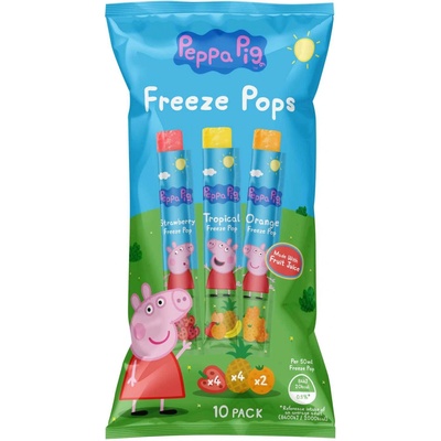 Whatever Brands Ltd. Peppa Pig Freeze Pops vodové zmrzliny 10x50ml – Zboží Mobilmania