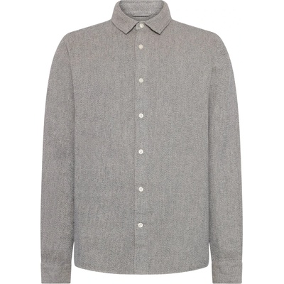 KnowledgeCotton Apparel Мъжка риза с копчета KnowledgeCotton Apparel Regular Fit Dobby Look Shirt - Light Feather Gray - размер 3XL (033-2929-0316)