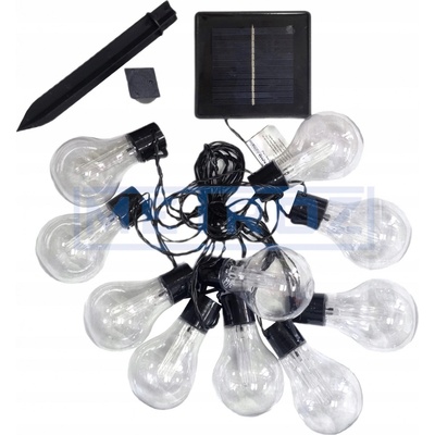 Reťaz Strend Pro Garden žiarovka solárna 10x LED 2,7+3 m