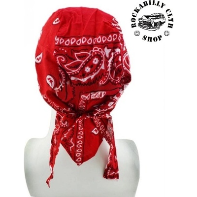 Rocka Headwear Šátek Oldschool Red