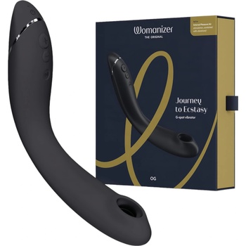 Womanizer OG - акумулаторен 2в1 въздушно-вълнов вибратор (черен)