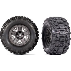 Traxxas колело 2.8", джанта въглеродно сива, гума Sledgehammer (2)