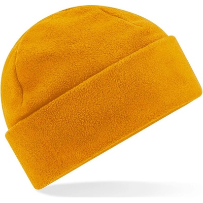 Beechfield Fleecová čepice z recyklovaného polyesteru Cuffed hořčicová