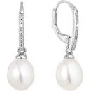 Evolution Group strieborné náušnice s pravými perlami 21040.1