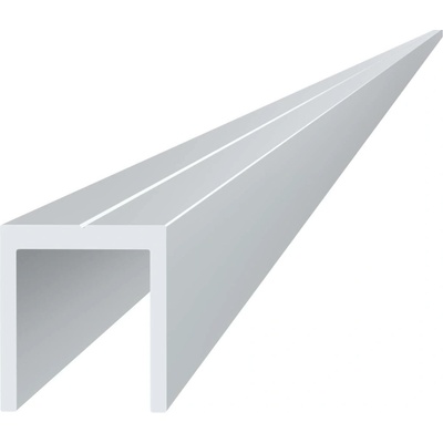U profil 20,5x22x6000 mm, materiál EN AW-6060 T66, přírodní hliník bez povrchové úpravy, cena za KUS