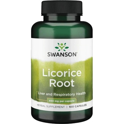Swanson Lékořice Licorice 450 mg 100 kapsúl