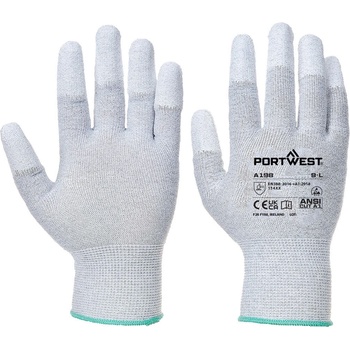 Portwest ab198 esd / Антистатични ръкавици, 12 броя в опаковка - Сиви l (ab198grrl)