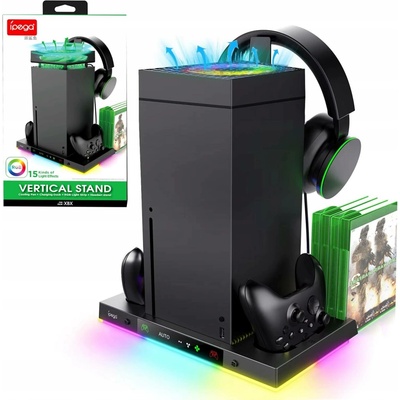 iPega XBX024S Multifunkční Nabíjecí RGB Stojan s Chlazením pro Xbox – Zbozi.Blesk.cz