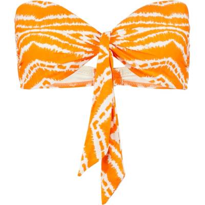 Seafolly Дамско бикини горнище Seafolly Women's Zanzibar Twist Tie Front Bandeau Bikini top - Mandarin - размер 38 (EU) (150-2944-0214)