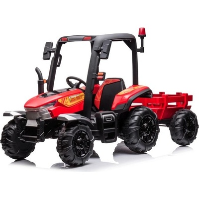 Mamido elektrický traktor s prívesom BLT červený