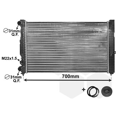 Chladič vody pro motor VAN WEZEL 03002123