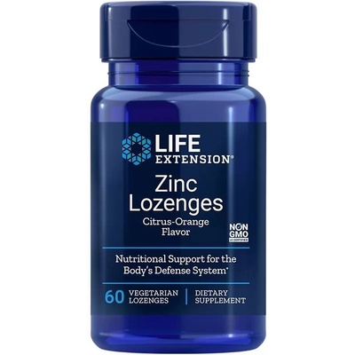 Life Extension Zinc Lozenges, 60 веге таблетки за смучене, Life Extension