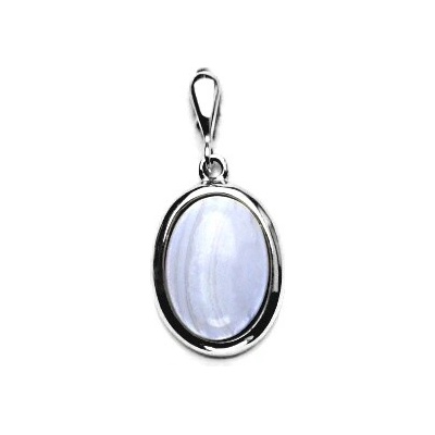 Čištín Stříbrný přívěsek přírodní kámen chalcedon P 1454 22
