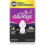 Always Platinum Secure Night Size 4 санитарни кърпи за нощ 20 бр