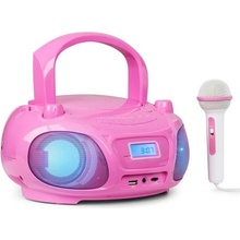 Auna Roadie Sing CD boombox FM rádio ružový MG3 Roadie 2.0 PK