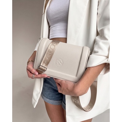 Grosso Béžová crossbody kabelka Elegantná kabelka na každý deň