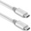 Moshi Integra USB-C 60W Charge Cable - USB-C кабел за Macbook и устройства с USB-C (100см) (светлосив)