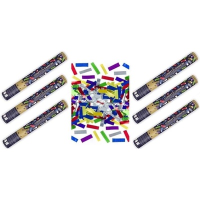 Konfety 40cm metalické barevné mix 6 ks PARTYKONF – Zboží Dáma
