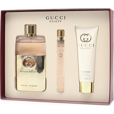 Gucci Guilty Gucci Guilty Pour Femme EDP 90 ml + EDP cestovný sprej 10 ml + telové mlieko 50 ml