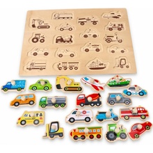Lelin veľké vkladacie puzzle s úchytmi Doprava