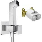 Hansgrohe Комплект хигиеничен душ с вграден корпус Hansgrohe Bidette E EcoSmart, 1 струя, гланциран хром (29233000+29235180)