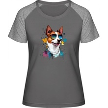 MyMate Predĺžené Tričko MY120 Dizajn č 1 Dog Superstar Grey Solid Heather Grey