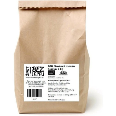 Život bez lepku BIO čiroková mouka hladká 2 kg