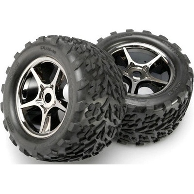 Traxxas kolo 3.8" disk Gemimi černý chrom S17 pneu Talon 2