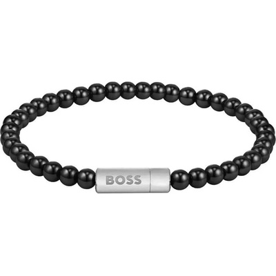 Hugo Boss Korálkový náramek s onyxem Sphere 1580789 19 cm
