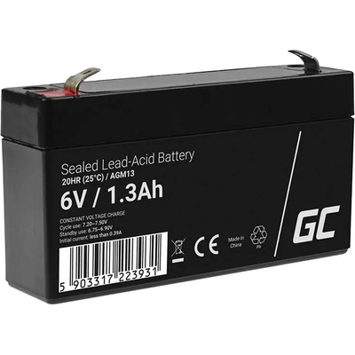 Green Cell Батерия AGM VRLA Green Cell AGM13, 6V, 1.3Ah (AGM13)