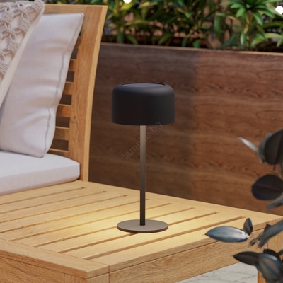 EGLO 901889 - LED соларна настолна лампа ROCCANOVA LED/2, 8W/3, 7V IP44 черна (EG901889)