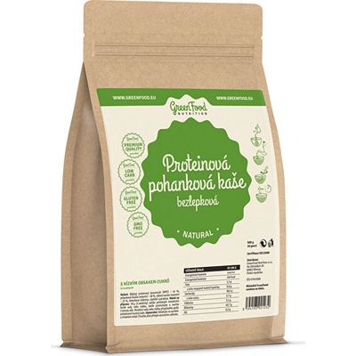 GreenFood Nutrition Proteinová pohanková kaše bezlepková natural 500 g