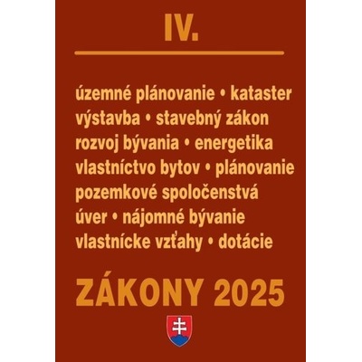 Zákony IV2025 - Stavebné zákony a predpisy - Poradca s.r.o.