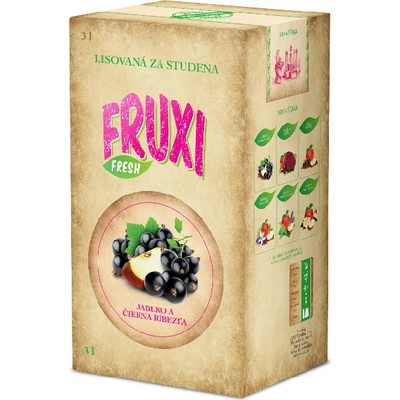 Fruxi jablko čierna ríbezľa 100% šťava 3000 ml