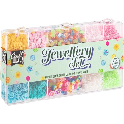 Creative Craft Group Plastové a gumové korálky v plastové krabičce 15 druhů