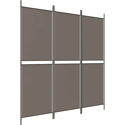 vidaXL 3-dílný paraván antracit 150 x 220 cm látka