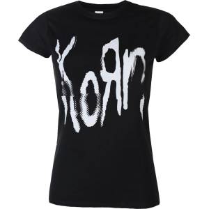 HYBRIS Дамска тениска Korn - Glitch Logo - Black - HYBRIS - PS-5-KORN001-H93-15-BK