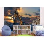 DIMEX ART Самозалепваща се флизелинова фототапета верижен багер 375 x 250 см