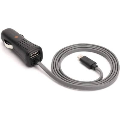 Griffin PowerJolt 12W Dual With Lightning Cable And Extra Port - зарядно за кола с USB 2.4A и вграден Lightning кабел за устройства с Lightning порт