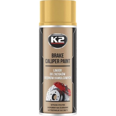K2 BRAKE CALIPER PAINT 400 ml ŽLUTÁ - barva na brzdové třmeny a bubny – Sleviste.cz