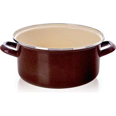 Orion Kastrol BROWN Lem 4 l 24 cm smaltovaný plech, nerezová ocel hnědá, 8592381204839