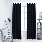 Pure Line Home Кадифени завеси в цвят черен с метални халки, 2 бр. , 140 x 225 см - zalegloto - 56,91 лв