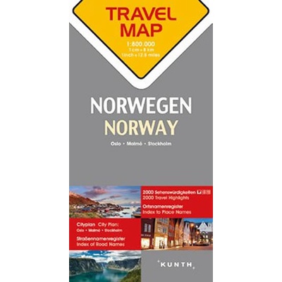 Norsko 1:800T TravelMap KUNTH